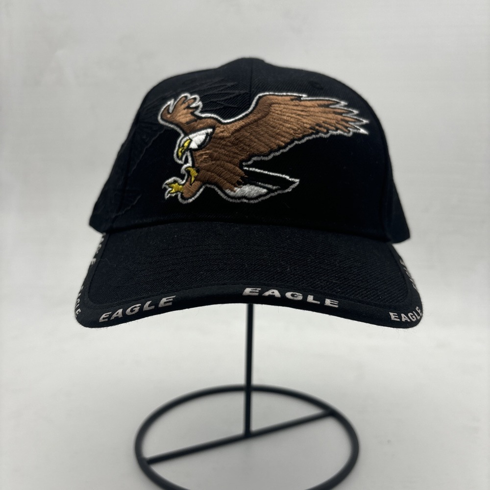 Vintage Eagle Hat Cap Ghost Patch Bald Eagle Brand New Brown Yellow White Black